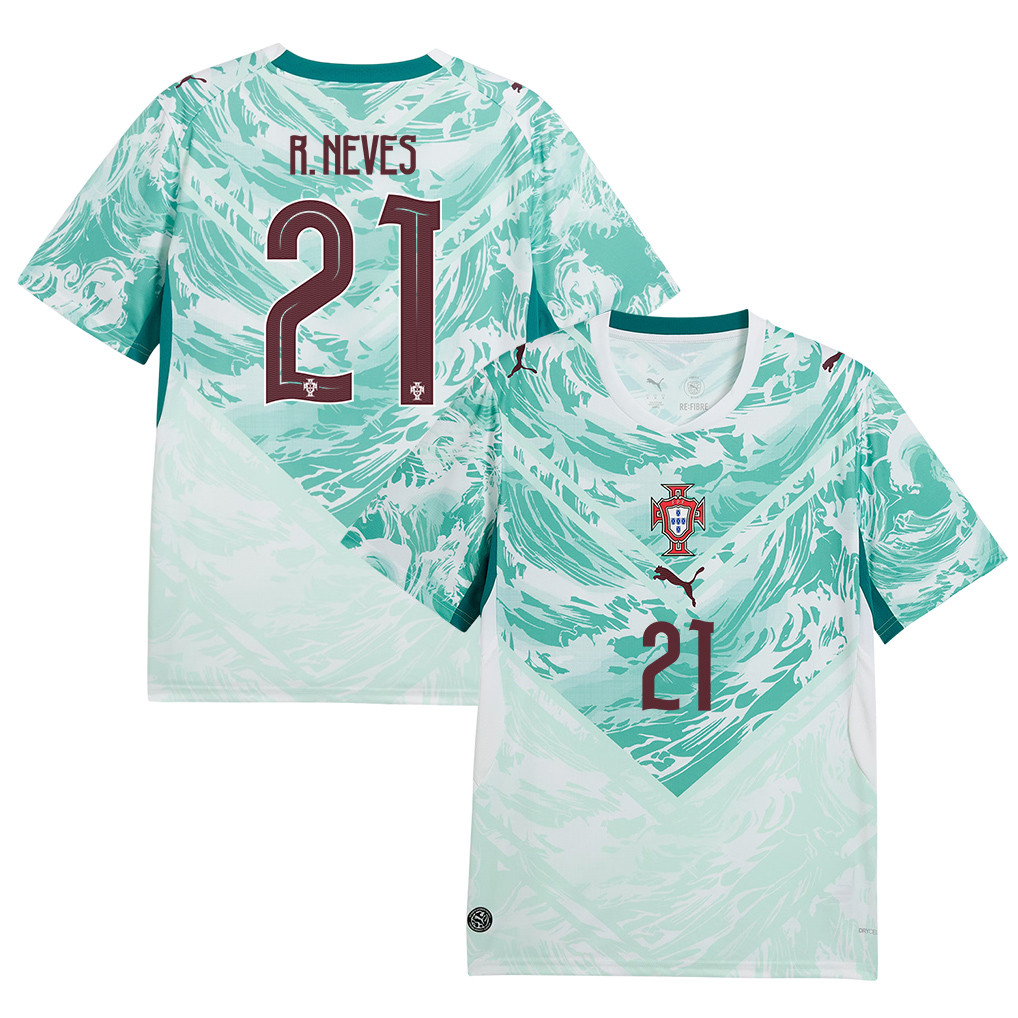 Rúben Neves 21 Portugal National Team 2026 Away Jersey - White, Men - Jersey Teams