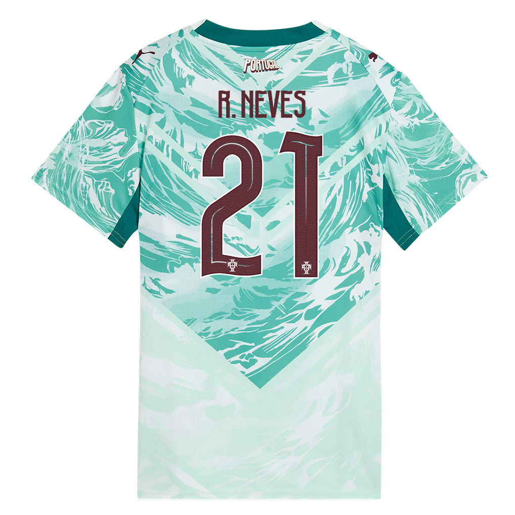 Rúben Neves 21 Portugal National Team 2026 Women's Away Jersey - White - Jersey Teams