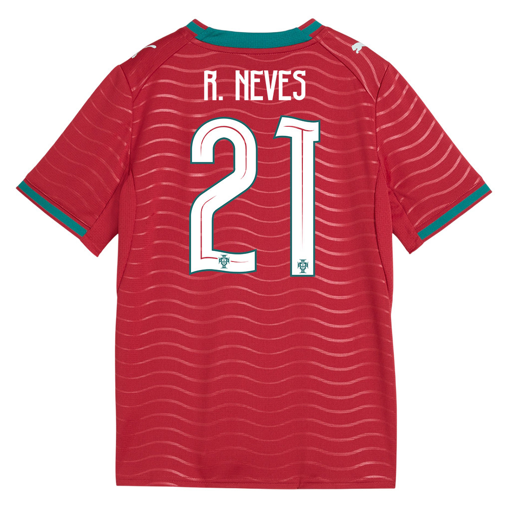 Rúben Neves 21 Youth Portugal National Team 2026 Home Jersey - Red - Jersey Teams