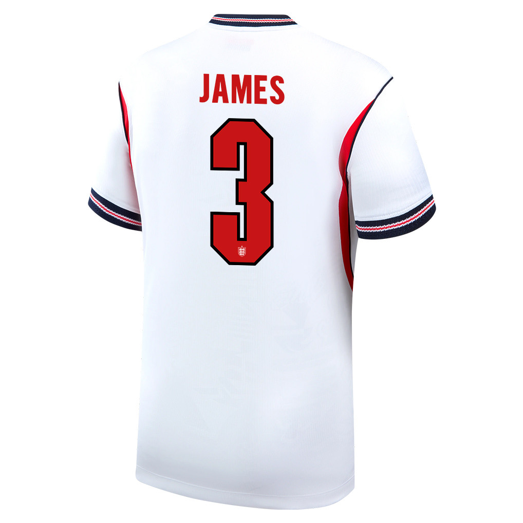 Reece James 3 England National Team 2026 Home Jersey - White, Men - Jersey Teams