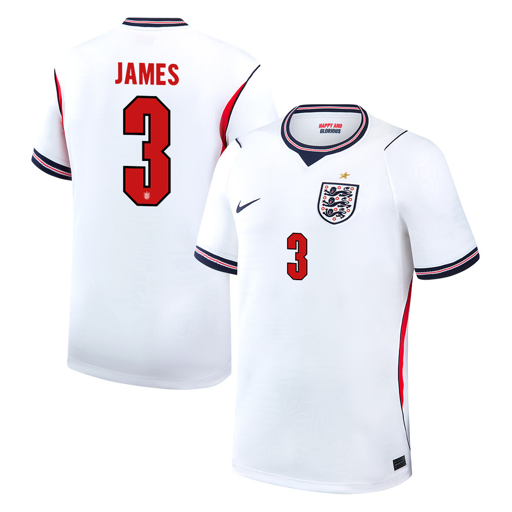 Reece James 3 England National Team 2026 Home Jersey - White, Men - Jersey Teams