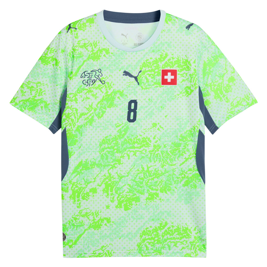 Remo Freuler 8 Switzerland National Team 2026 Away Jersey - Men, Green - Jersey Teams