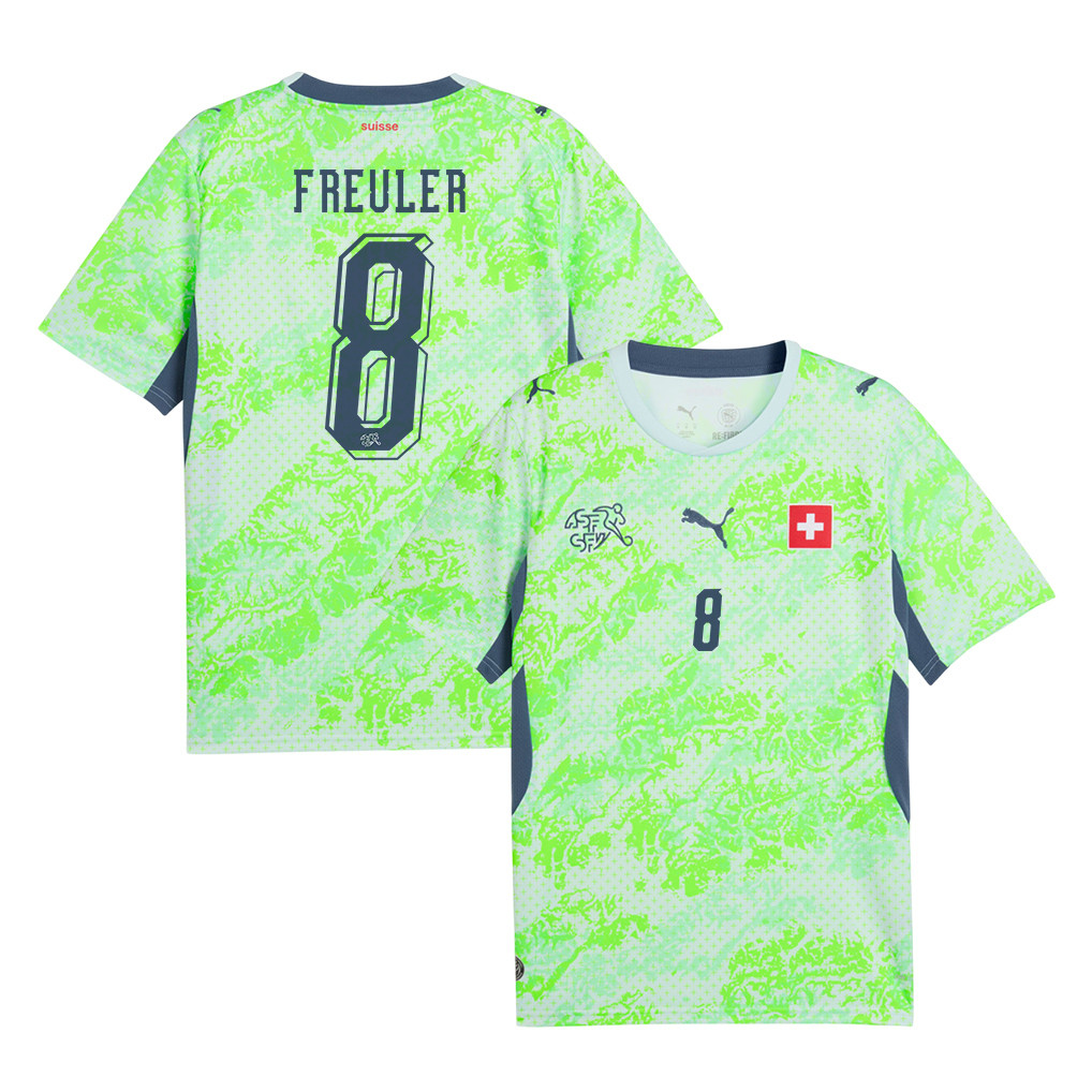 Remo Freuler 8 Switzerland National Team 2026 Away Jersey - Men, Green - Jersey Teams
