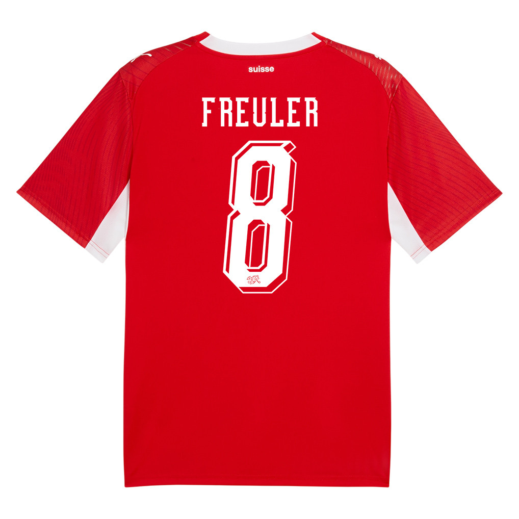 Remo Freuler 8 Switzerland National Team 2026 x World Cup Patch Home Jersey - Red, Men - Jersey Teams