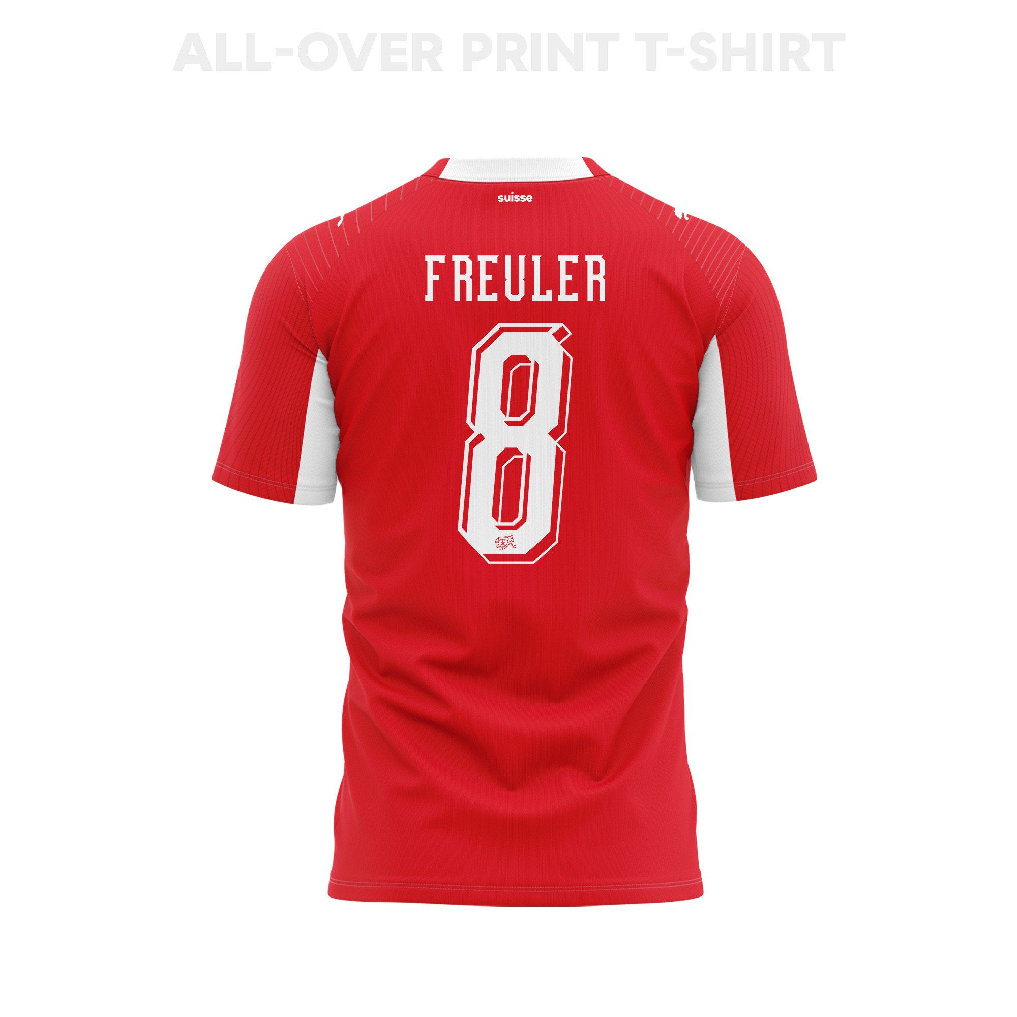 Remo Freuler 8 Youth Switzerland 2026 Home 3D T-shirt Fully Printed – Red - Jersey Teams