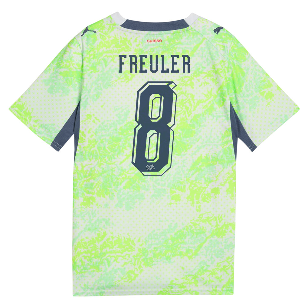 Remo Freuler 8 Youth Switzerland National Team 2026 Away Jersey - Green - Jersey Teams