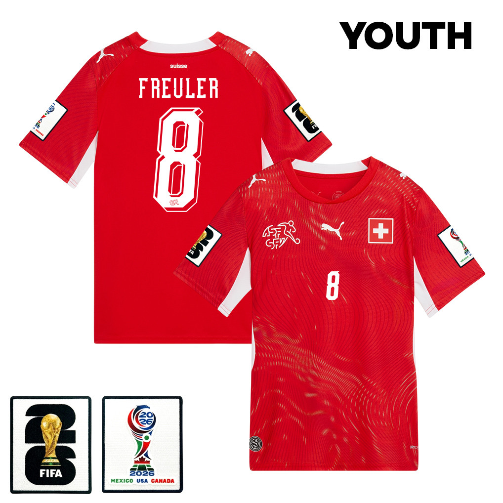 Remo Freuler 8 Youth Switzerland National Team 2026 Home Jersey - Red - Jersey Teams