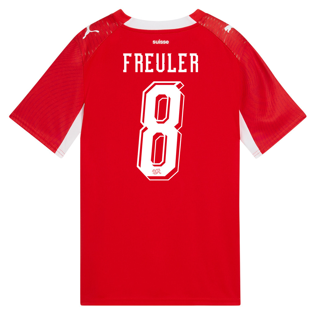 Remo Freuler 8 Youth Switzerland National Team 2026 Home Jersey - Red - Jersey Teams