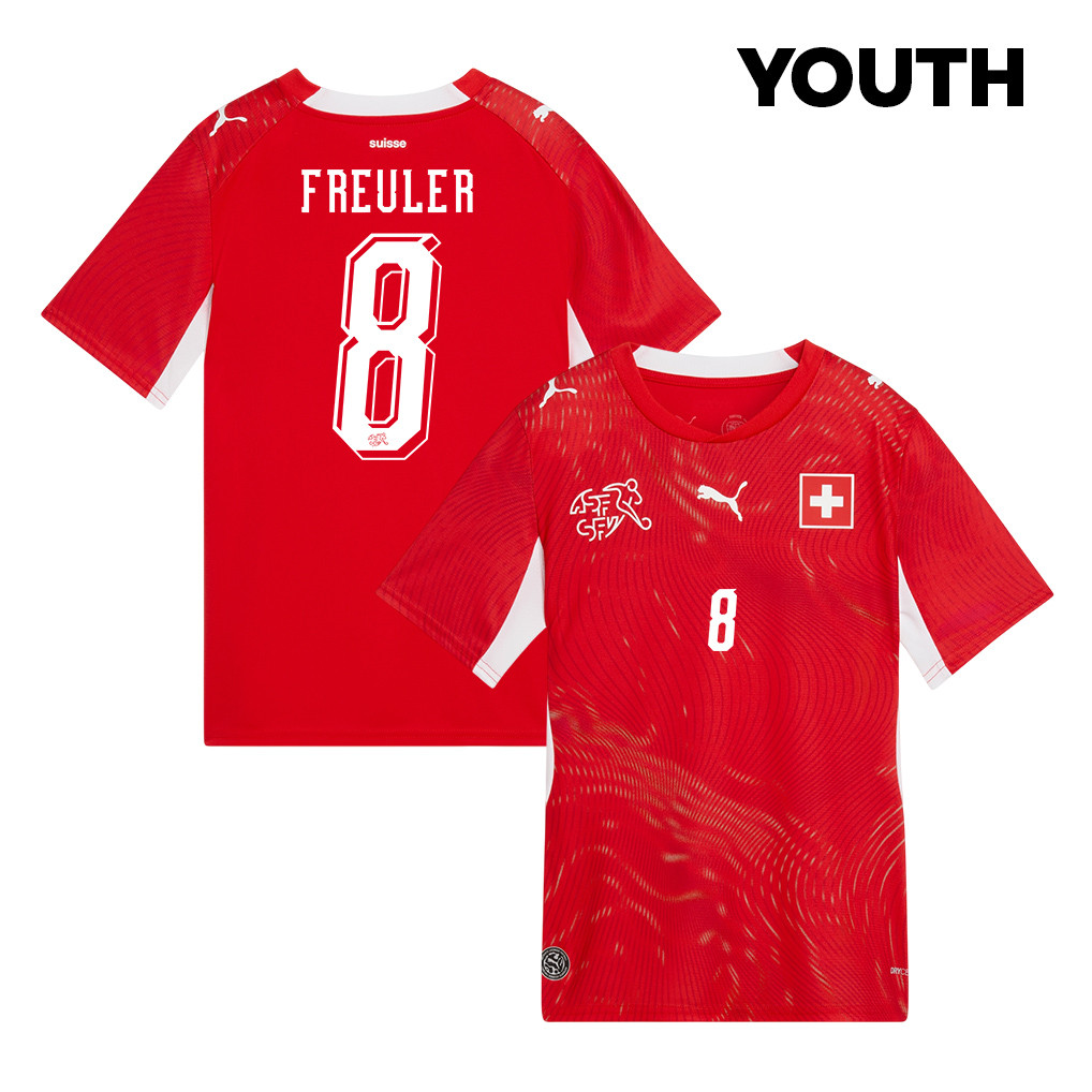Remo Freuler 8 Youth Switzerland National Team 2026 Home Jersey - Red - Jersey Teams