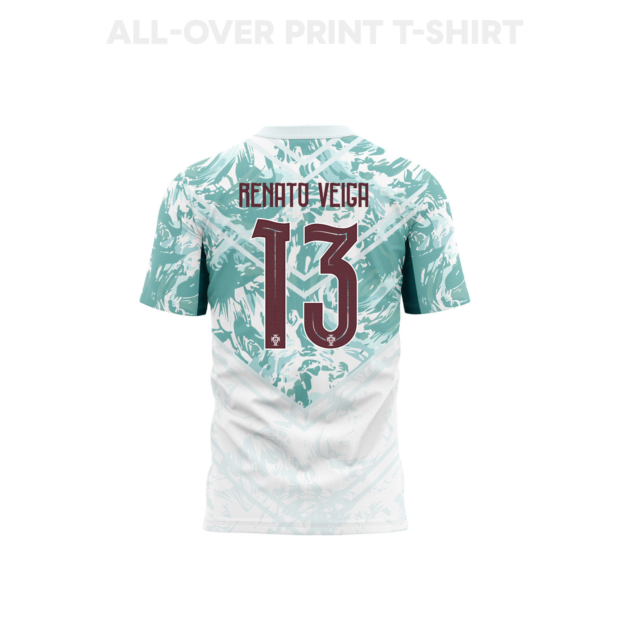 Renato Veiga 13 Portugal 2026 Away 3D T-Shirt Fully Printed – Unisex, White - Jersey Teams