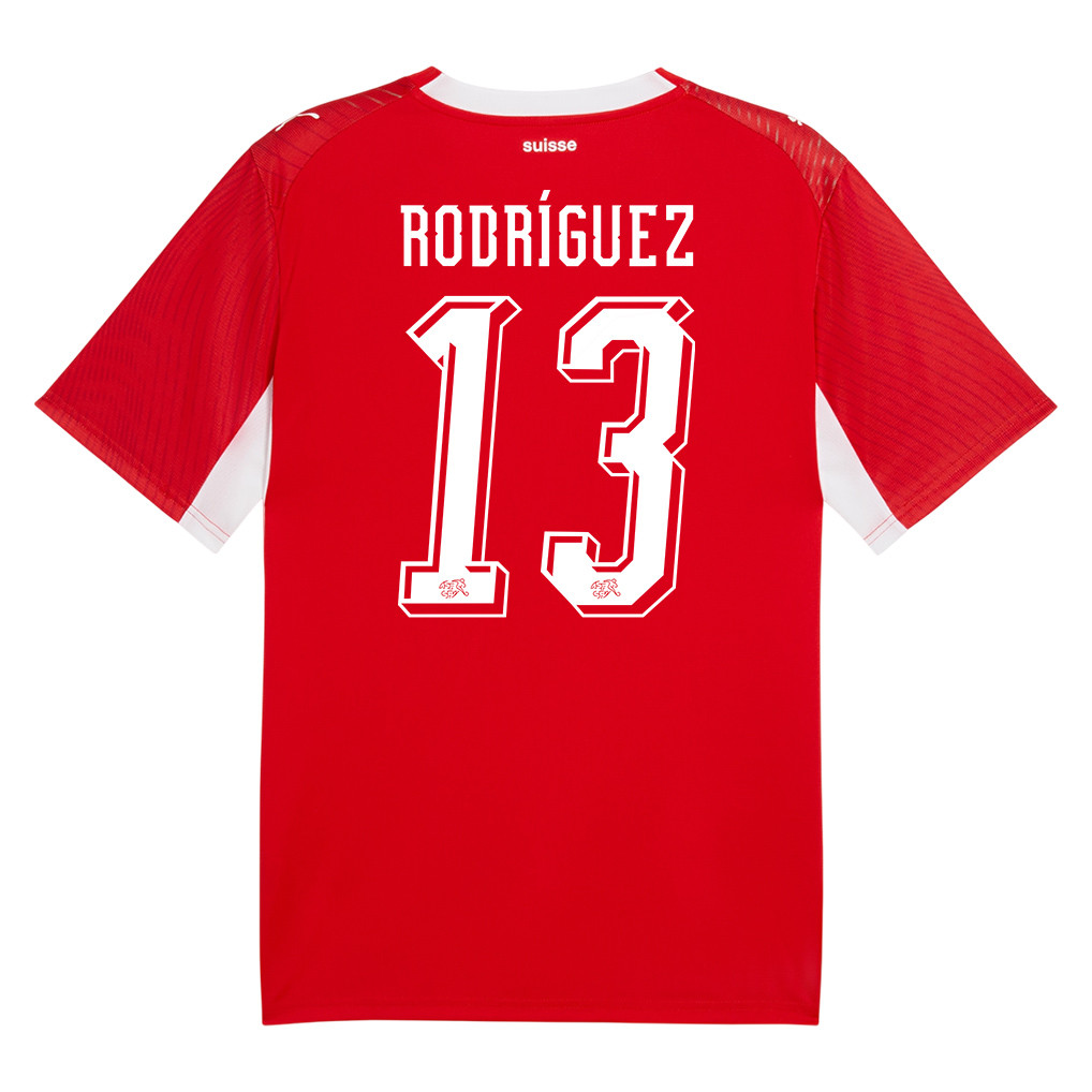 Ricardo Rodríguez 13 Switzerland National Team 2026 x World Cup Patch Home Jersey - Red, Men - Jersey Teams