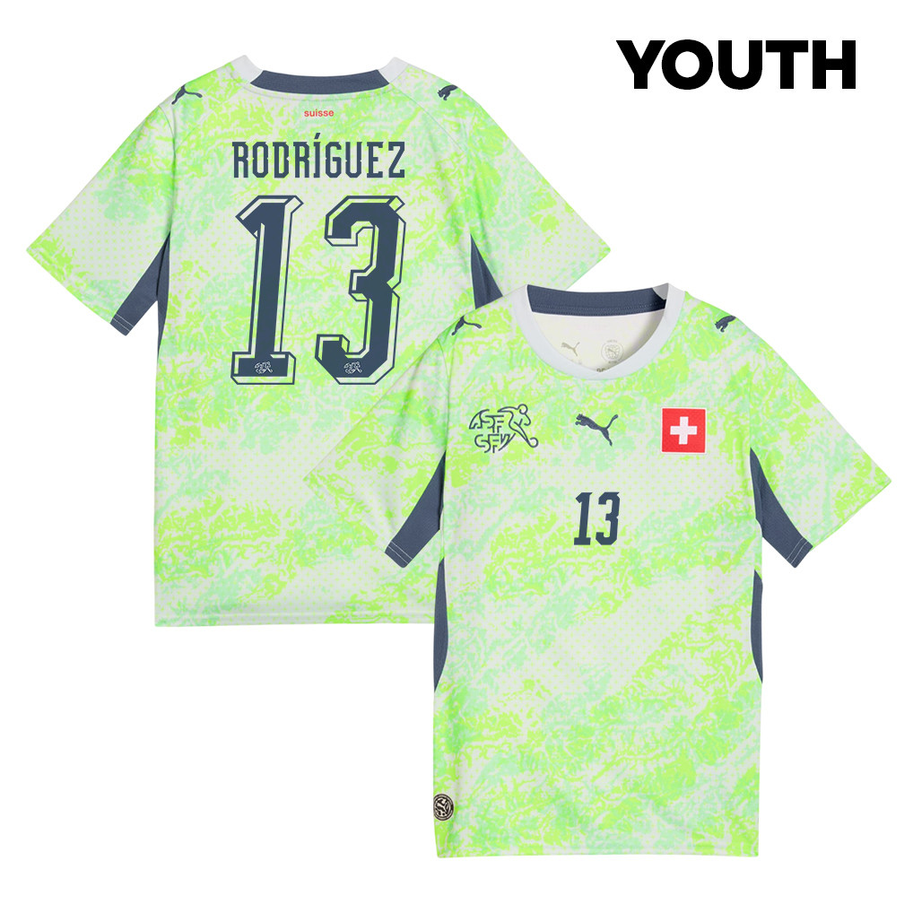 Ricardo Rodríguez 13 Youth Switzerland National Team 2026 Away Jersey - Green - Jersey Teams