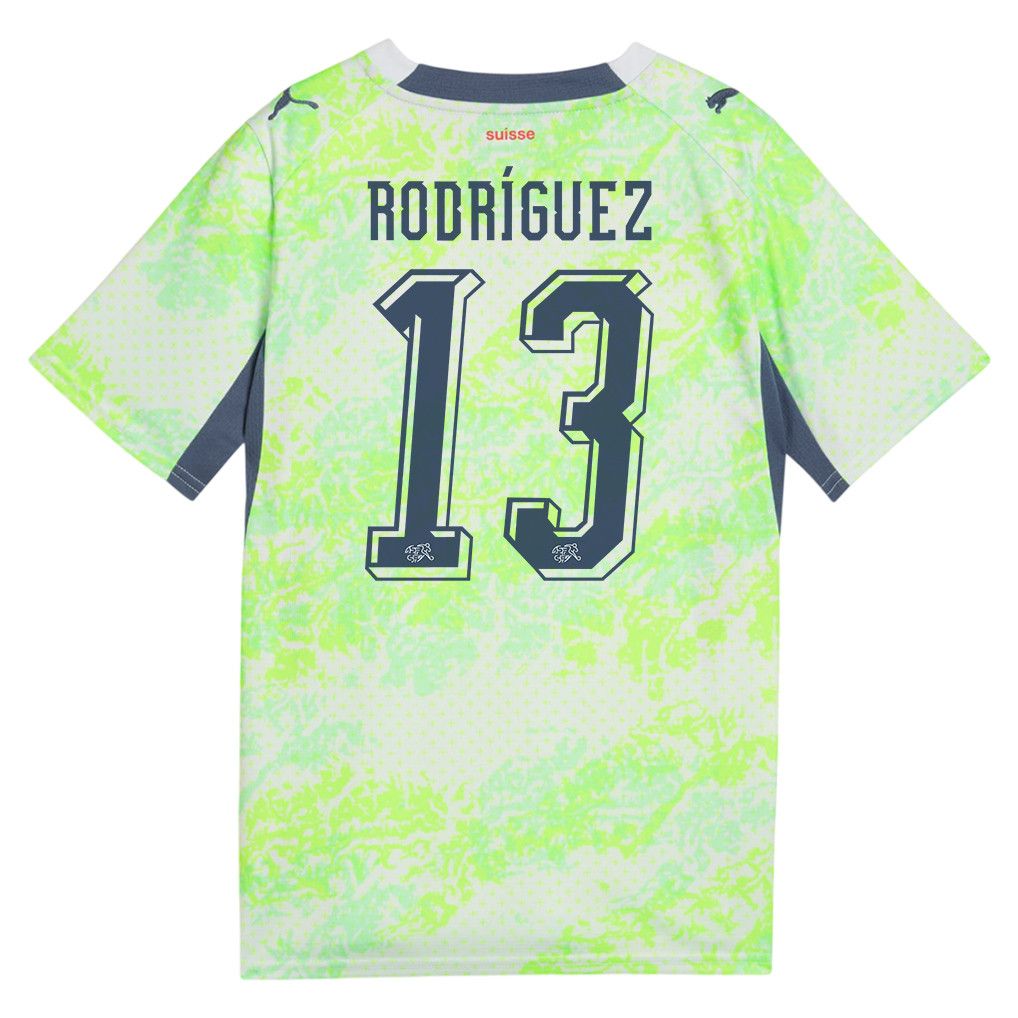 Ricardo Rodríguez 13 Youth Switzerland National Team 2026 Away Jersey - Green - Jersey Teams