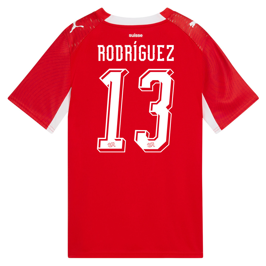 Ricardo Rodríguez 13 Youth Switzerland National Team 2026 Home Jersey - Red - Jersey Teams