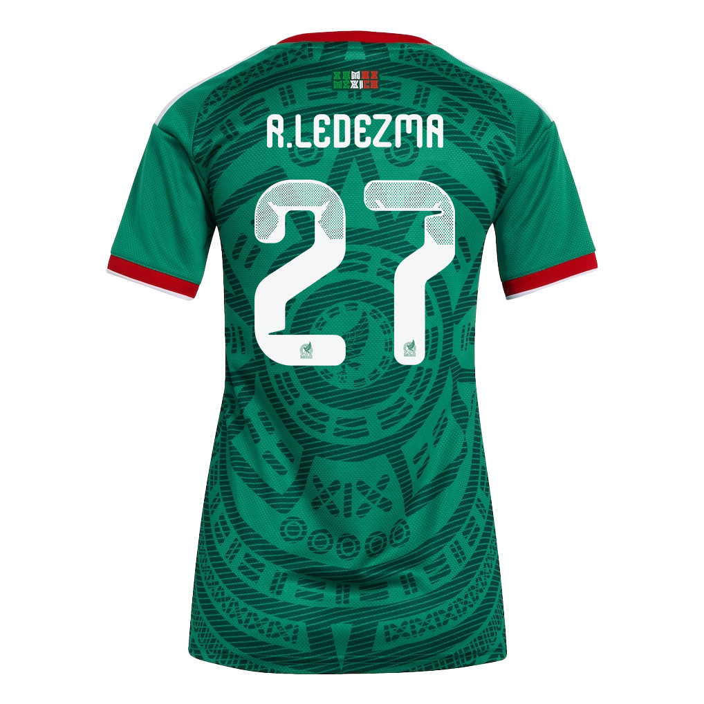 Richard Ledezma 27 Women's Mexico National Team 2026 Home Jersey - Green - Jersey Teams