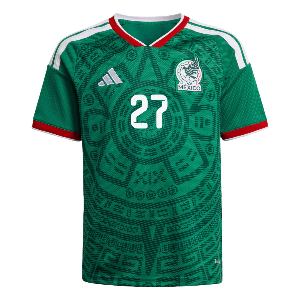 Richard Ledezma 27 Youth Mexico National Team 2026 Home Jersey - Green - Jersey Teams