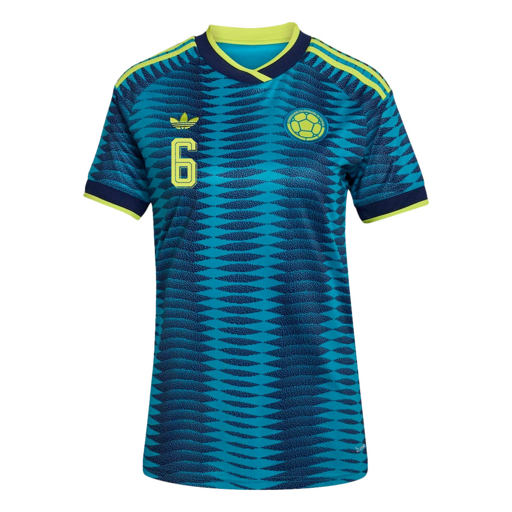 Richard Ríos 6 Women's Colombia National Team 2026 Away Jersey - Turquoise - Jersey Teams