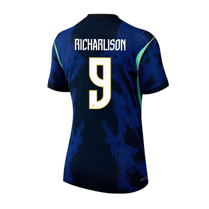 Richarlison 9 Women's Brazil National Team 2026 Away Jersey - Blue - Jersey Teams