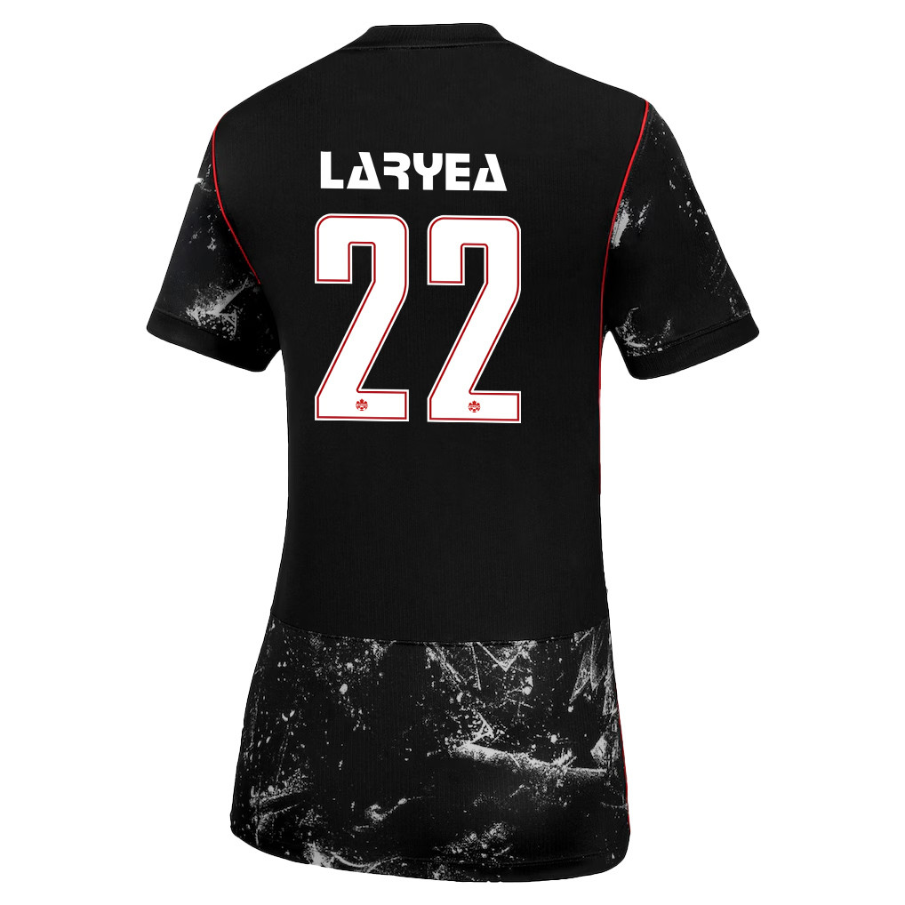 Richie Laryea 22 Women's Canada National Team 2026 Away Jersey - Black - Jersey Teams