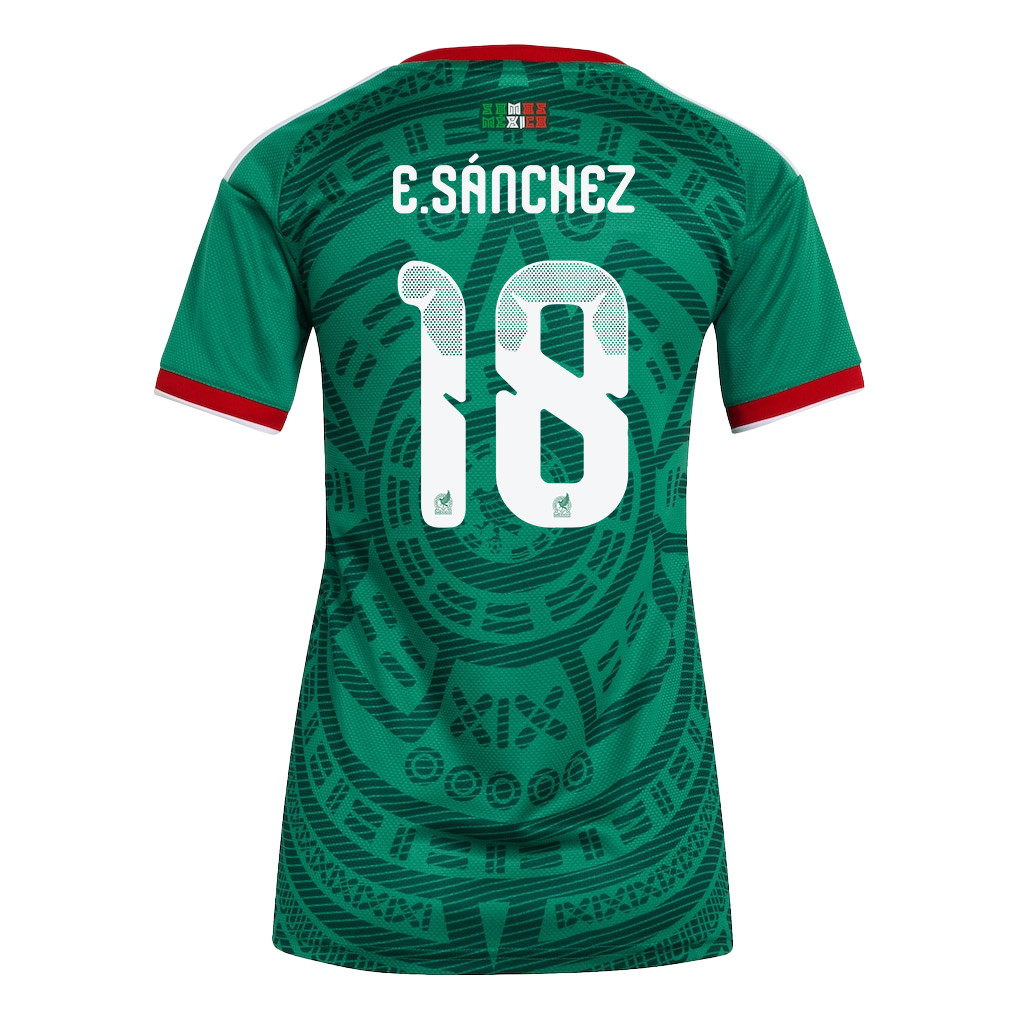 Érick Sánchez 18 Women's Mexico National Team 2026 Home Jersey - Green - Jersey Teams