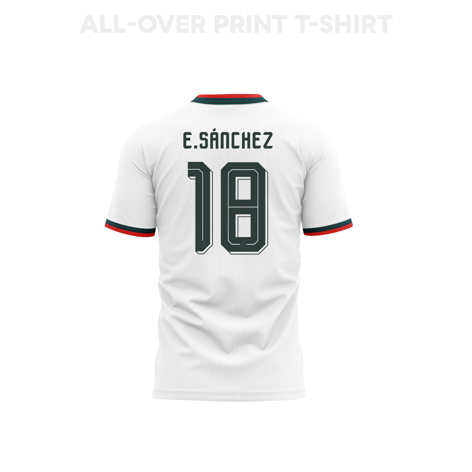 Érick Sánchez 18 Youth Mexico 2026 Away 3D T-shirt Fully Printed – White - Jersey Teams
