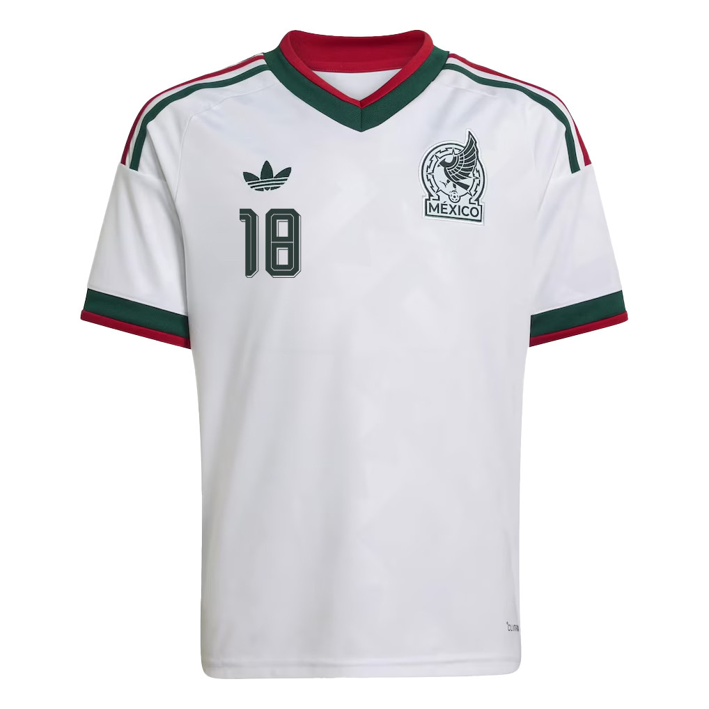 Érick Sánchez 18 Youth Mexico National Team 2026 Away Jersey - White - Jersey Teams