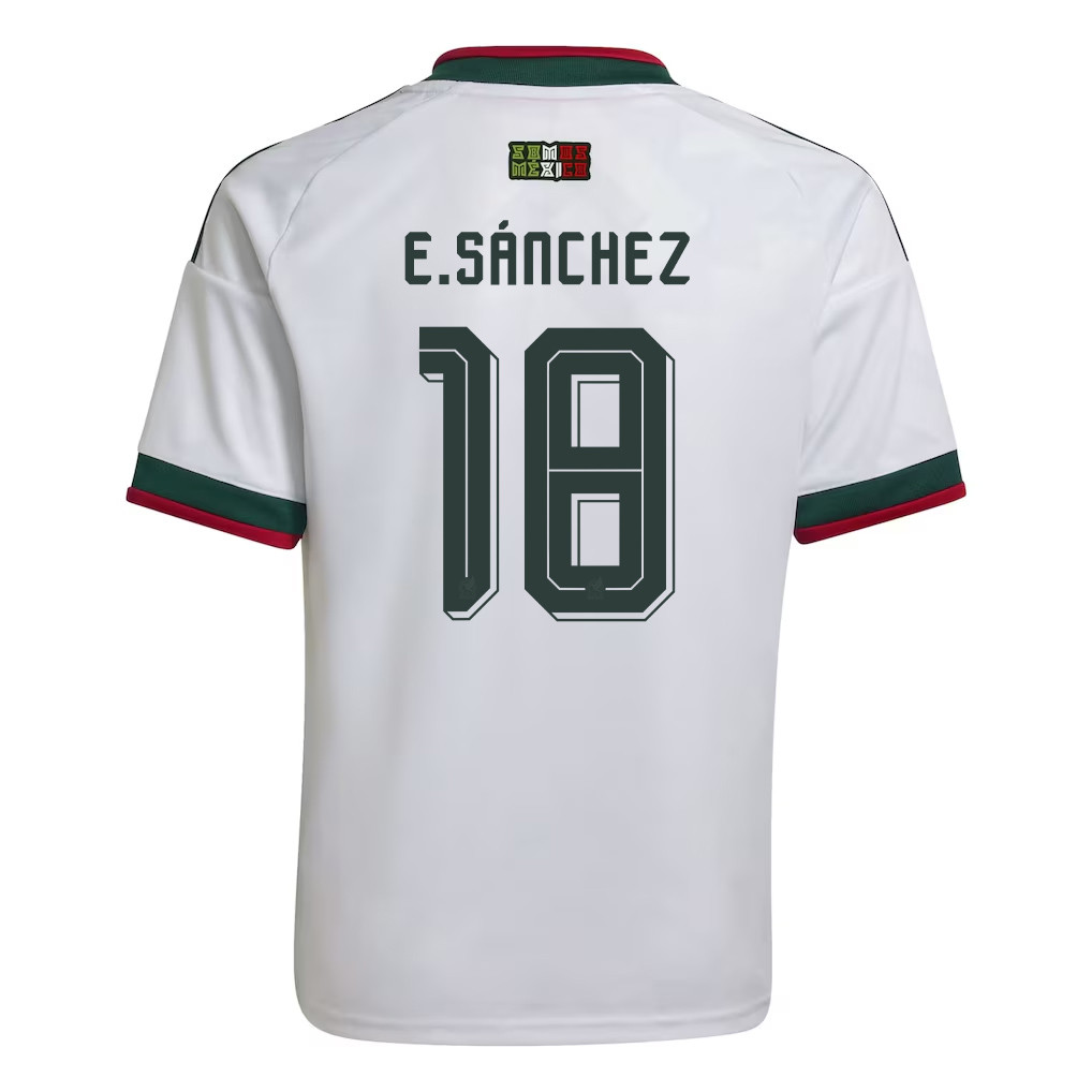 Érick Sánchez 18 Youth Mexico National Team 2026 Away Jersey - White - Jersey Teams