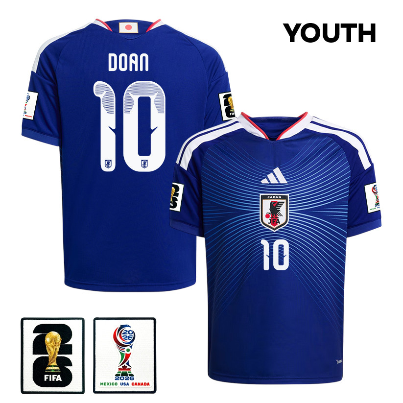 Ritsu Doan 10 Youth Japan National Team 2026 Home Jersey - Blue - Jersey Teams