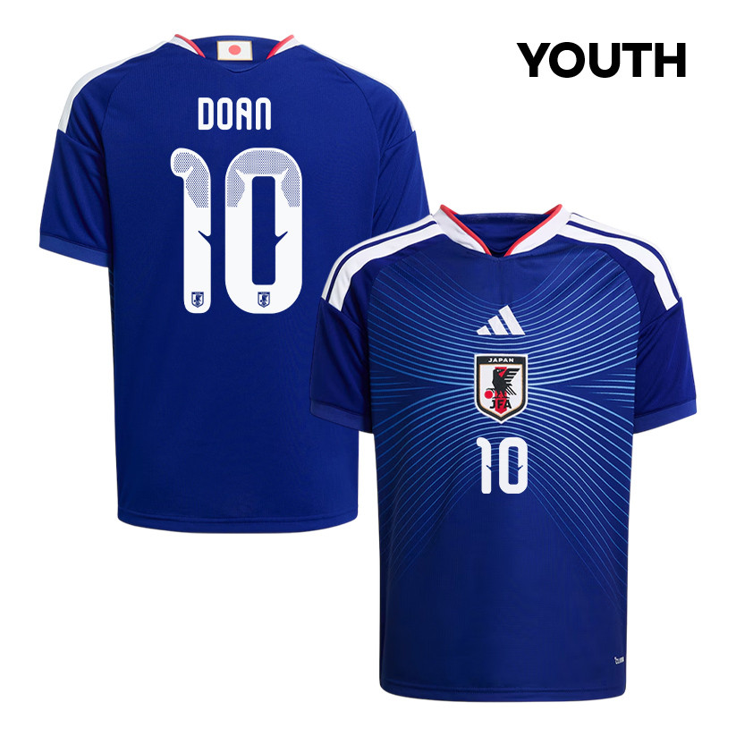 Ritsu Doan 10 Youth Japan National Team 2026 Home Jersey - Blue - Jersey Teams