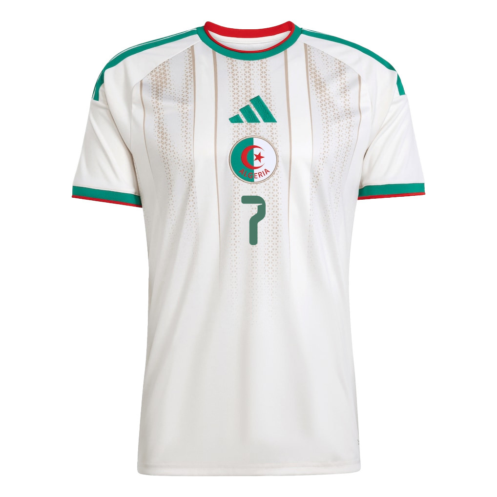 Riyad Mahrez 7 Youth Algeria National Team 2026 Home Jersey - White - Jersey Teams