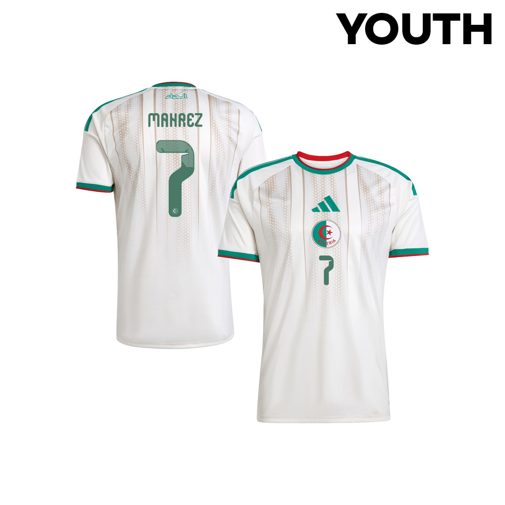 Riyad Mahrez 7 Youth Algeria National Team 2026 Home Jersey - White - Jersey Teams