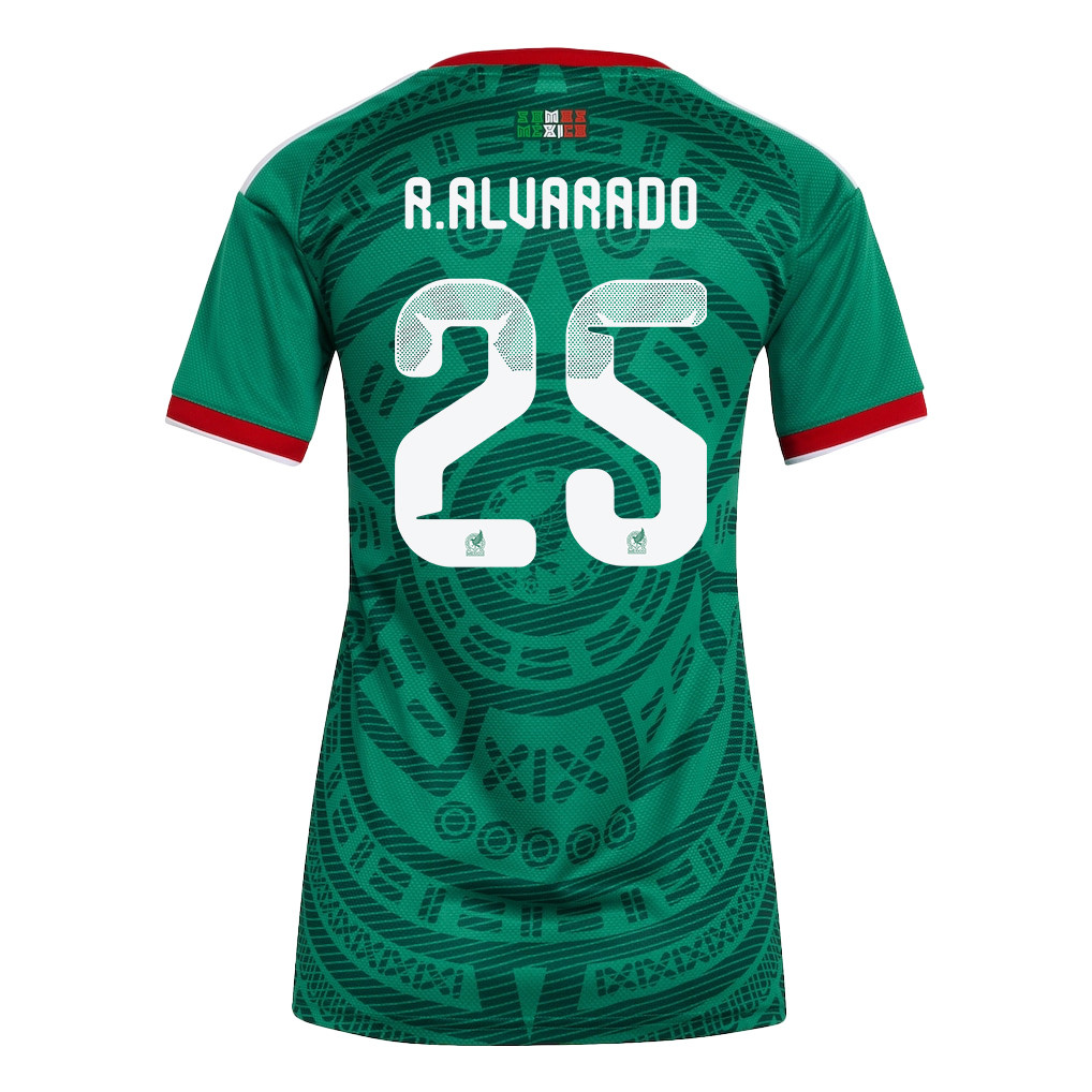 Roberto Alvarado 25 Women's Mexico National Team 2026 Home Jersey - Green - Jersey Teams