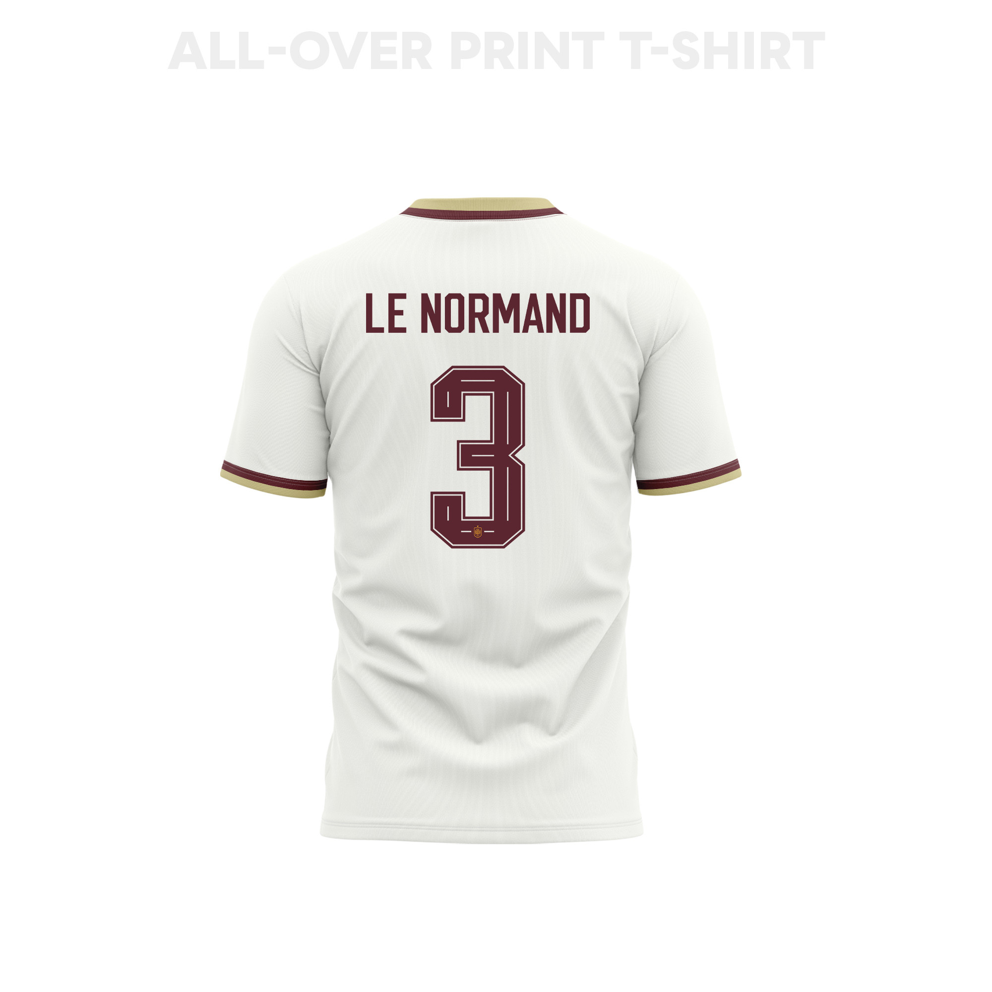 Robin Le Normand 3 Spain 2026 Away 3D T-Shirt Fully Printed – Unisex, White - Jersey Teams