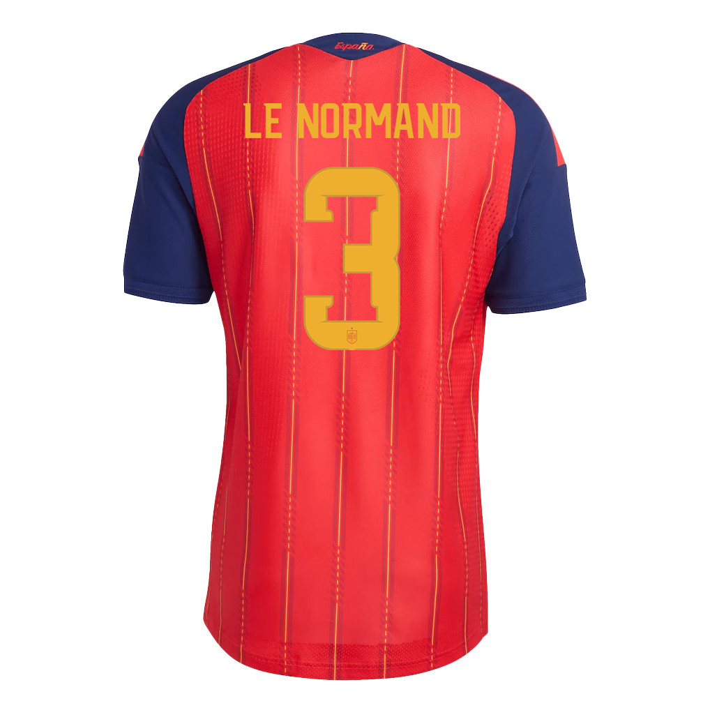 Robin Le Normand 3 Spain National Team 2026 x World Cup Patch Home Jersey - Red, Men - Jersey Teams
