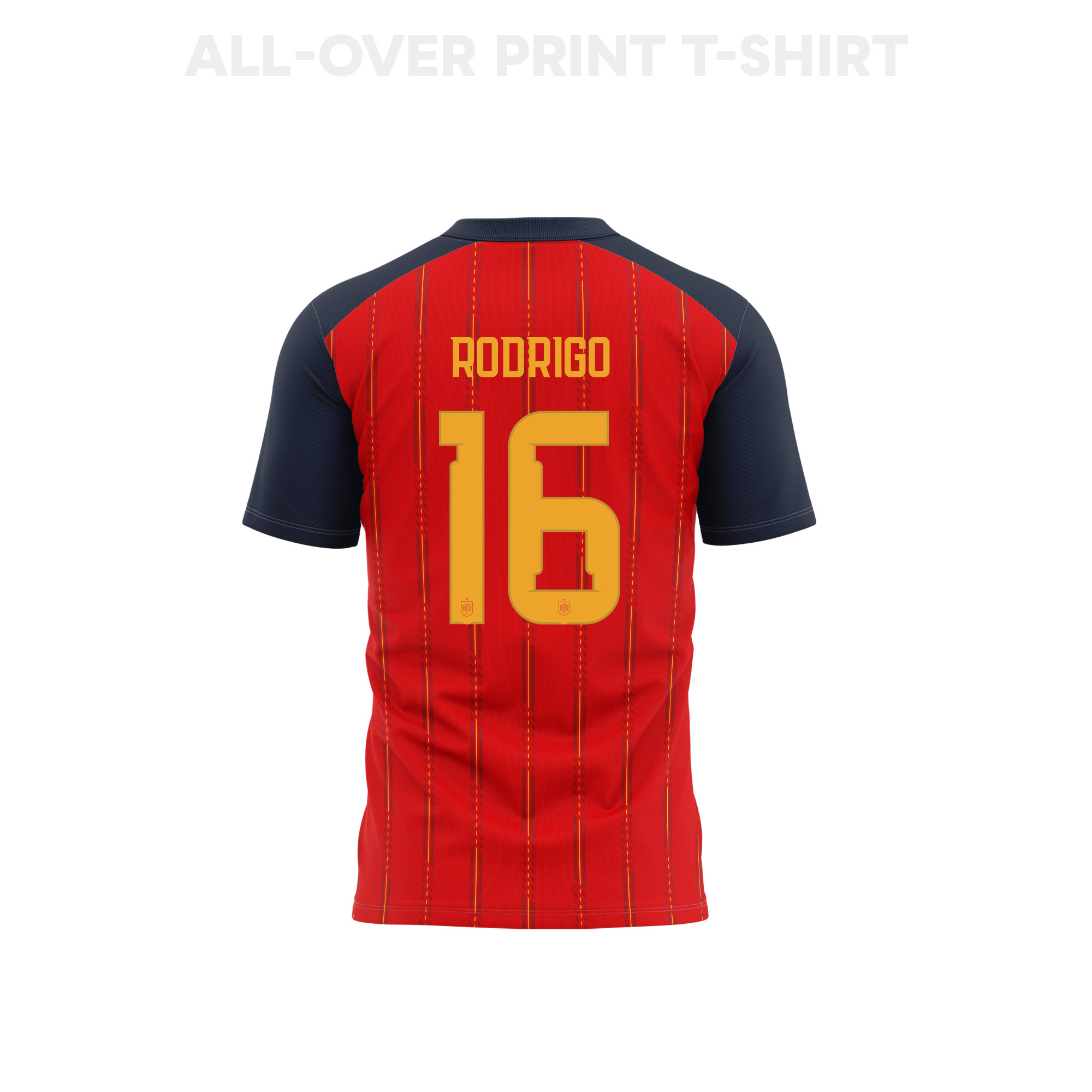 Rodri 16 Spain 2026 Home 3D T-Shirt Fully Printed – Unisex, Red - Jersey Teams