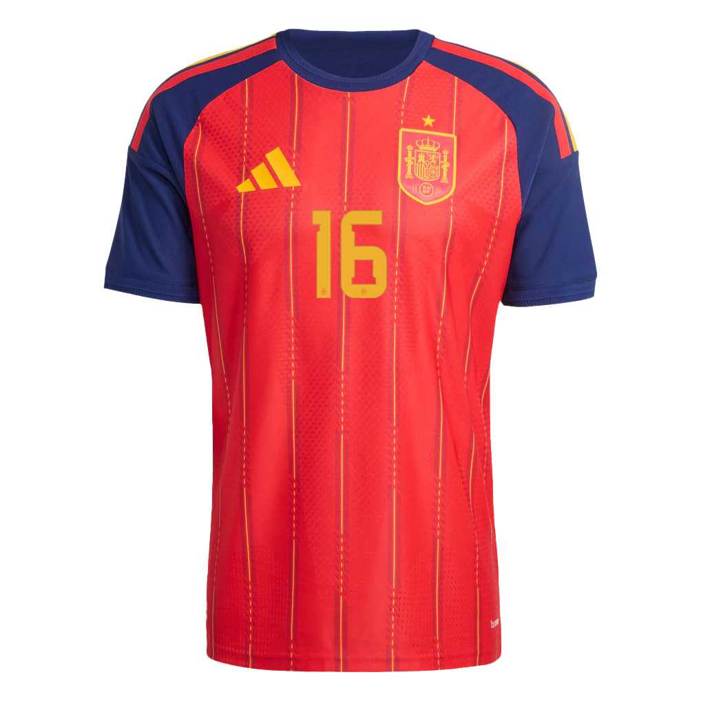 Rodri 16 Spain National Team 2026 x World Cup Patch Home Jersey – Red, Men – Jersey Teams