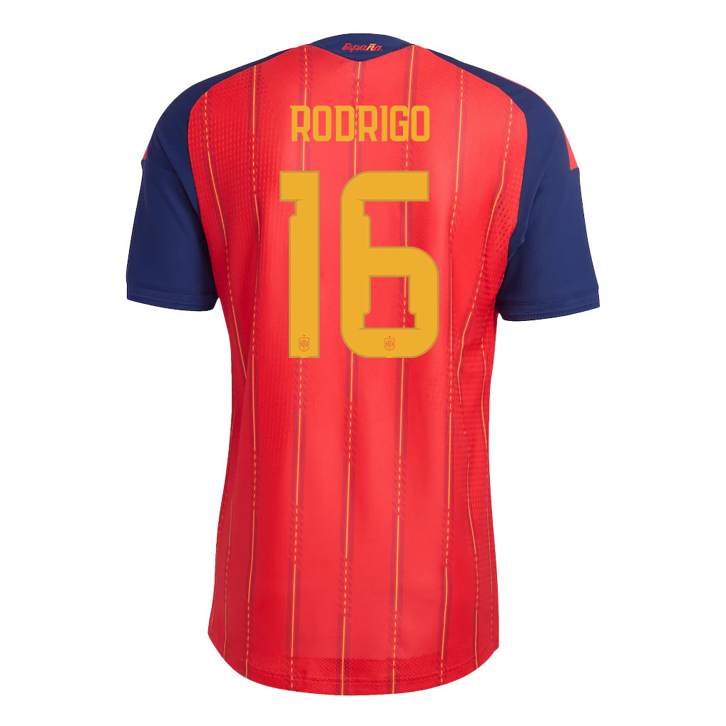 Rodri 16 Spain National Team 2026 x World Cup Patch Home Jersey - Red, Men - Jersey Teams