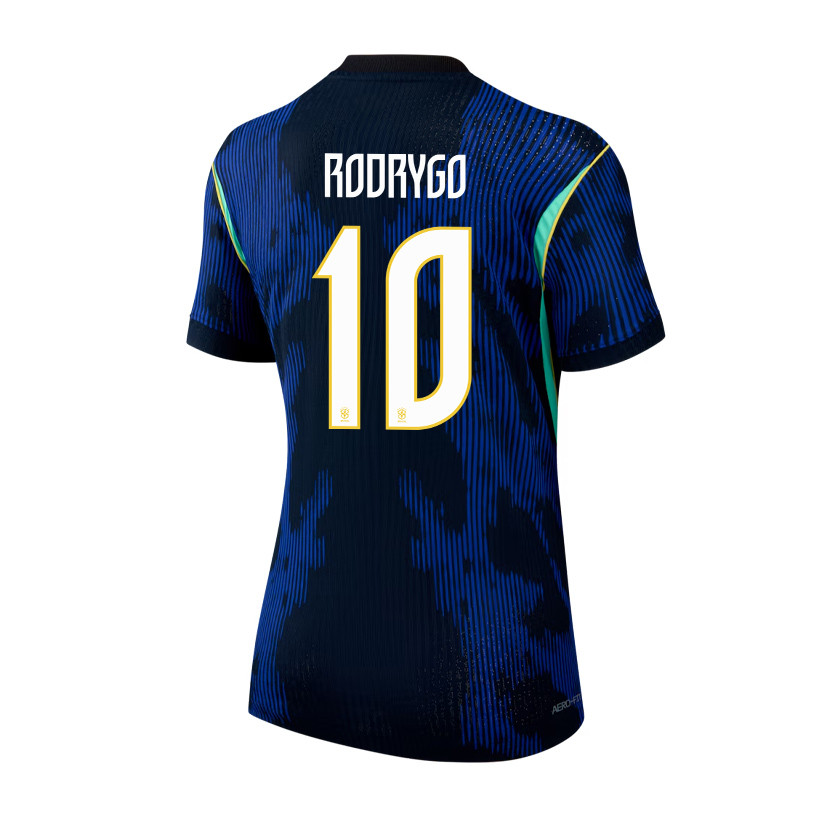 Rodrygo 10 Women's Brazil National Team 2026 Away Jersey - Blue - Jersey Teams