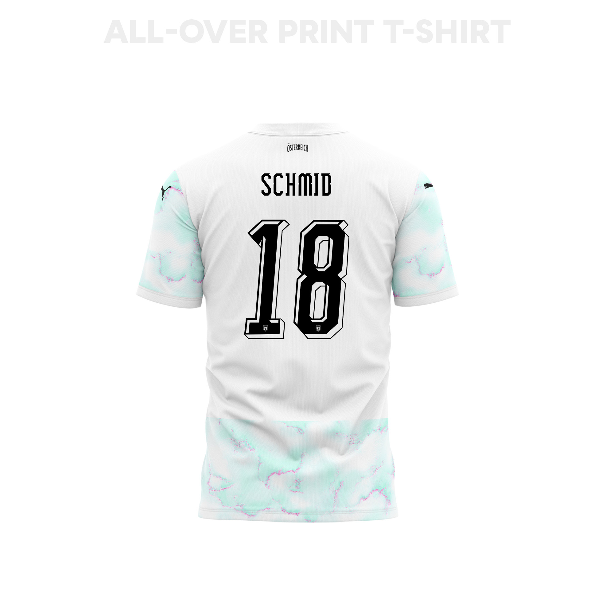 Romano Schmid 18 Austria 2026 Away 3D T-Shirt Fully Printed – Unisex, White - Jersey Teams