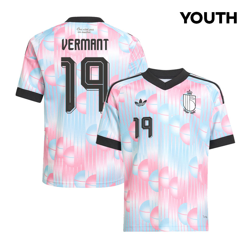 Romeo Vermant 19 Youth Belgium National Team 2026 Away Jersey - Light Blue - Jersey Teams