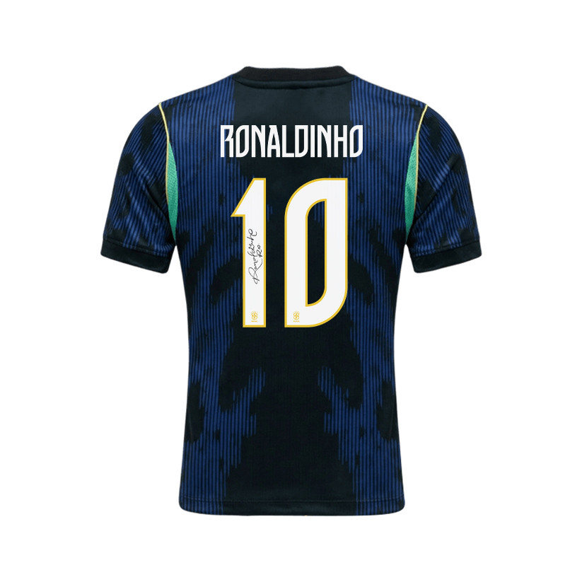 Ronaldinho 10 Brazil 2026 Away Men Jersey & Shorts Set – Blue - Jersey Teams