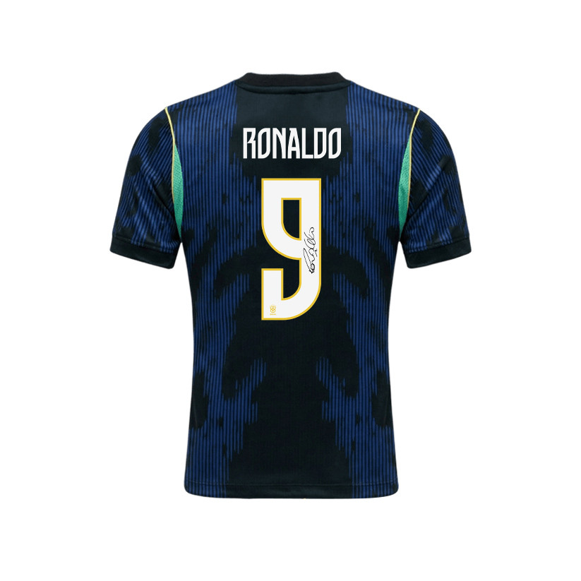Ronaldo Nazário 9 Brazil 2026 YOUTH Away Jersey & Shorts Set - Blue - Jersey Teams