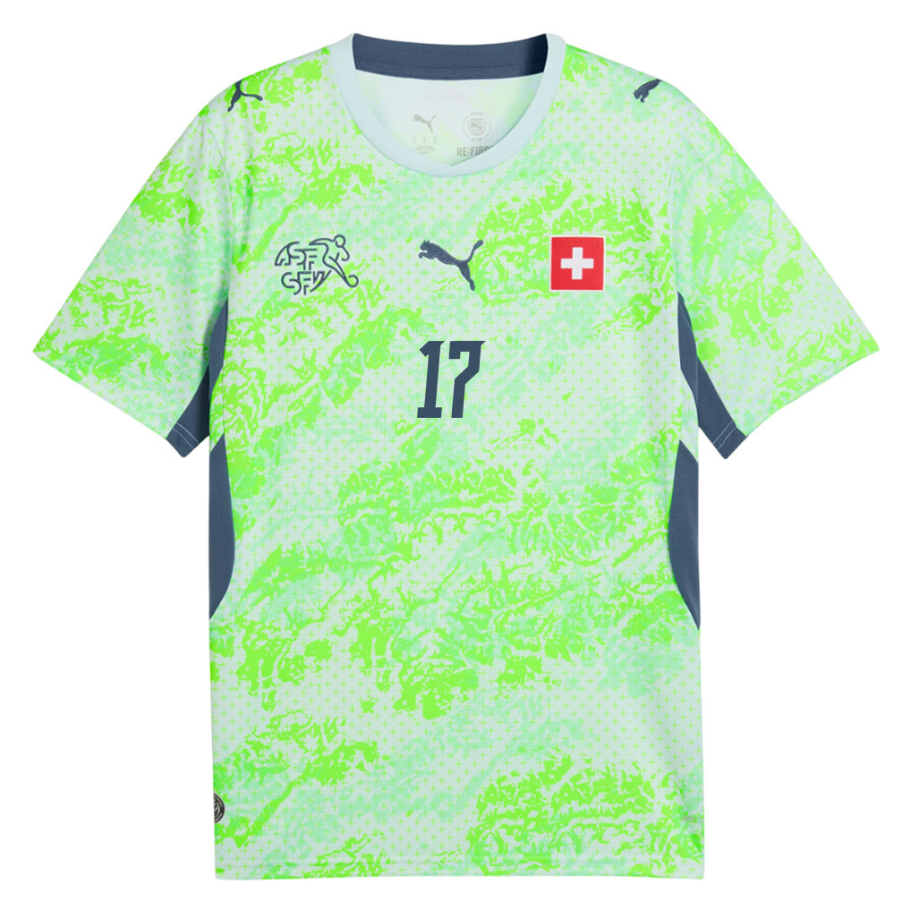 Rubén Vargas 17 Switzerland National Team 2026 Away Jersey - Men, Green - Jersey Teams