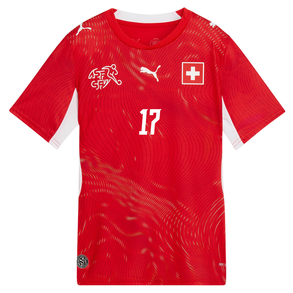 Rubén Vargas 17 Youth Switzerland National Team 2026 Home Jersey - Red - Jersey Teams
