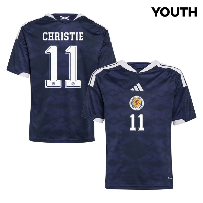 Ryan Christie 11 Youth Scotland National Team 2026 Home Jersey - Navy - Jersey Teams