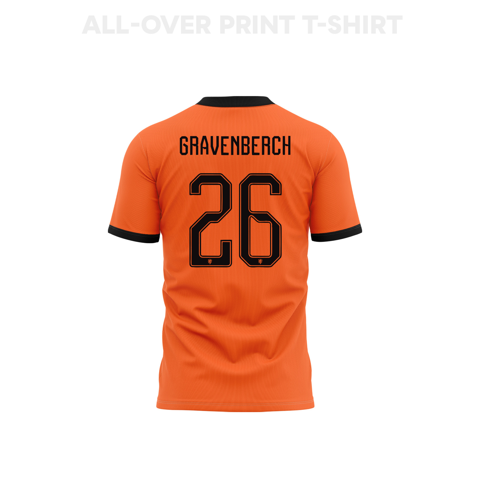Ryan Gravenberch 26 Youth Netherlands 2026 Home 3D T-shirt Fully Printed – Orange - Jersey Teams