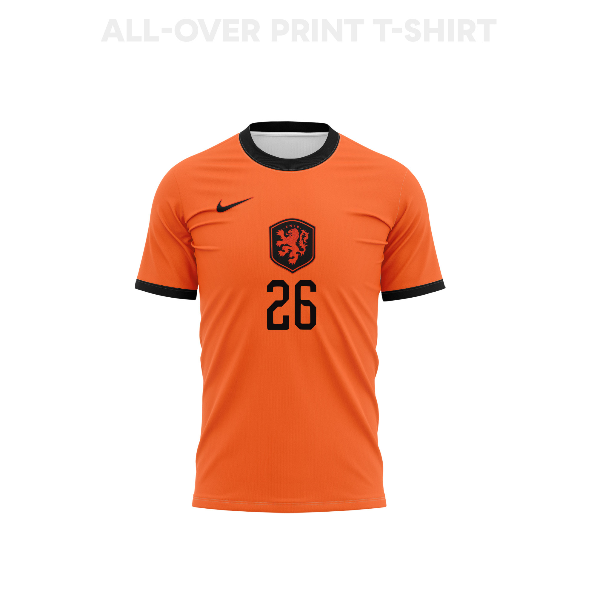 Ryan Gravenberch 26 Youth Netherlands 2026 Home 3D T-shirt Fully Printed – Orange - Jersey Teams