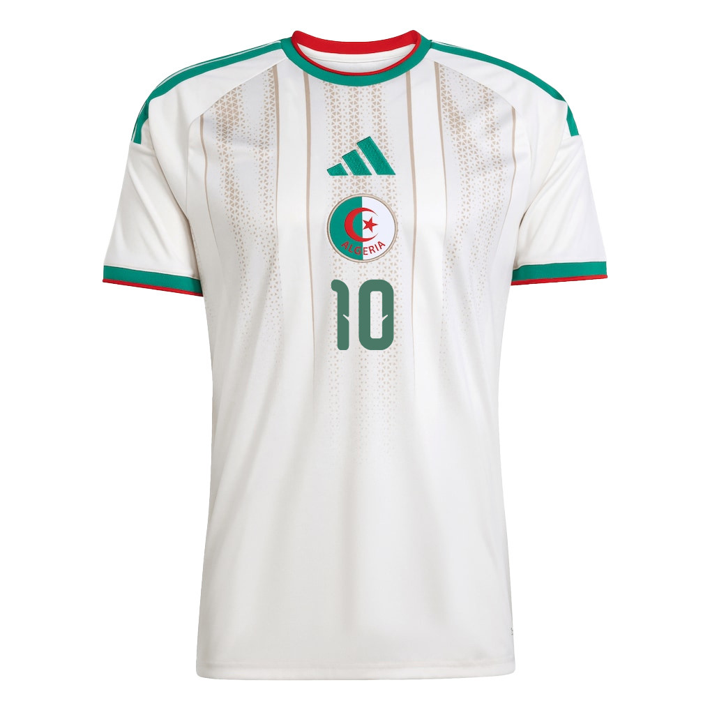 Saïd Benrahma 10 Algeria National Team 2026 Home Jersey - White, Men - Jersey Teams