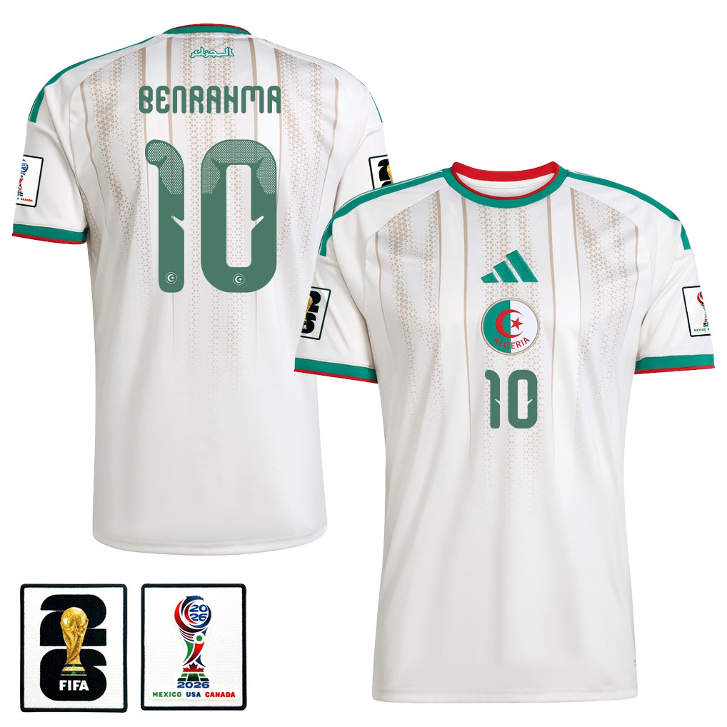 Saïd Benrahma 10 Algeria National Team 2026 Home Jersey - White, Men - Jersey Teams