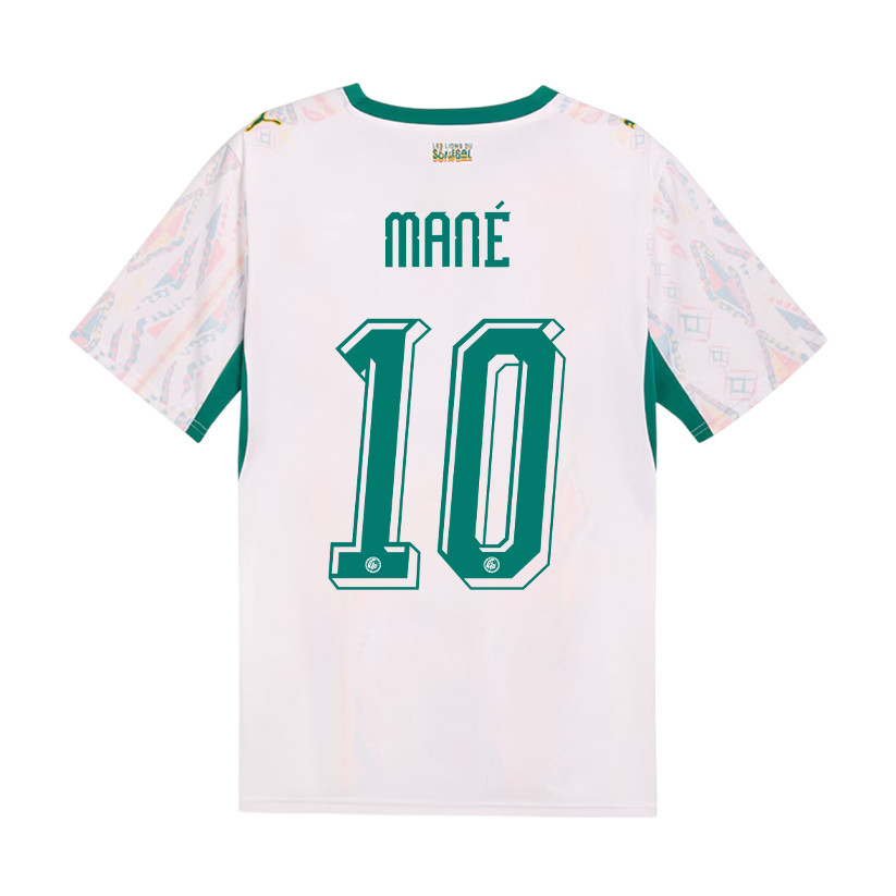 Sadio Mané 10 Senegal National Team 2026 x World Cup Patch Home Jersey - Men, White - Jersey Teams